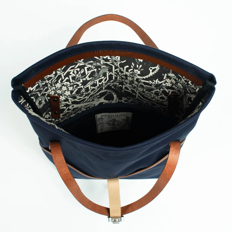 Bosun's Tote - Navy roll top tote bag view 5
