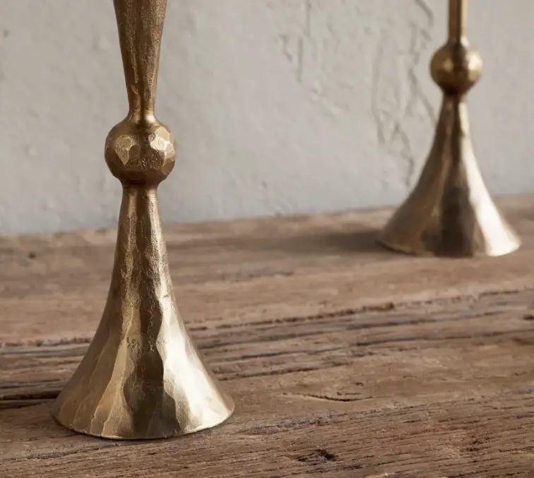 Javanee Candle Holder set - Antique Brass view 2