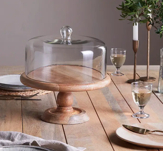 Recycled Glass Dome Cake Stand view 3