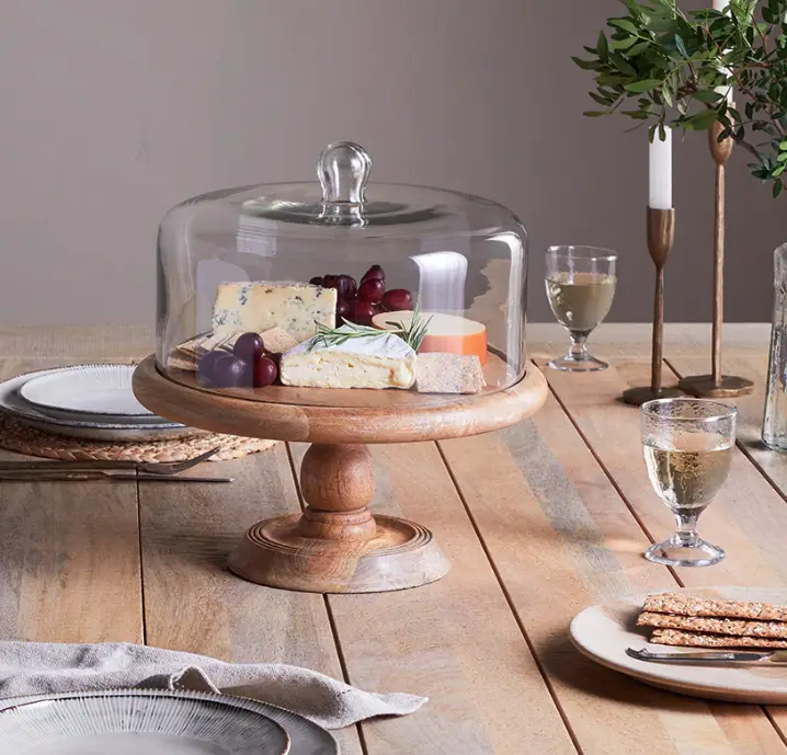 Recycled Glass Dome Cake Stand