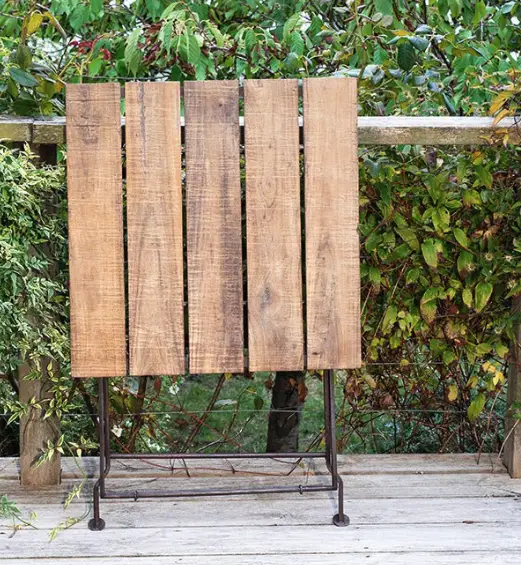 Rishikesh Reclaimed Wood & Iron Folding Table view 2