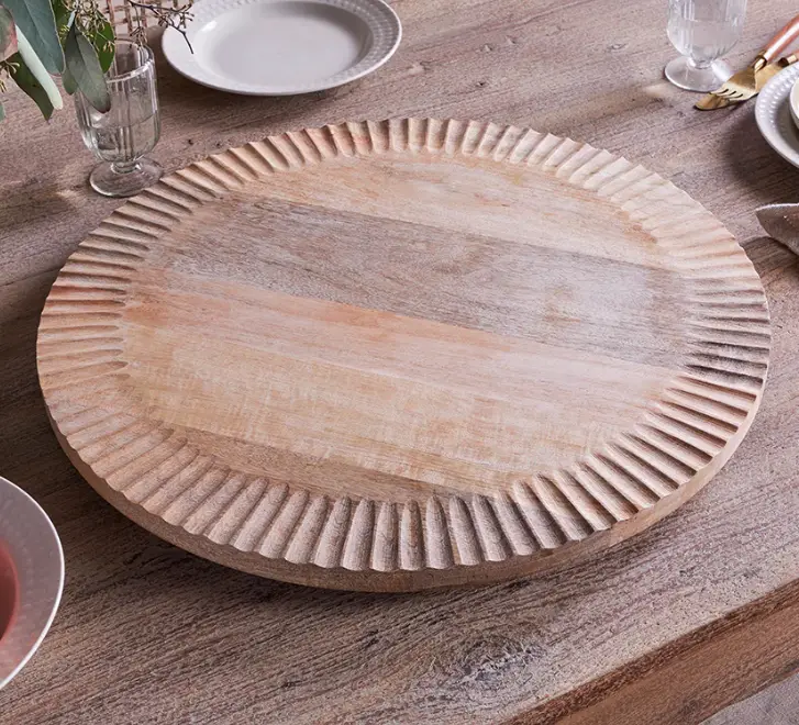 Soria Mango Wood Lazy Susan view 2